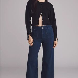 Women's Dark Blue Wide-Leg Jeans